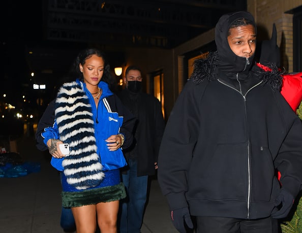Rihanna and A$AP Rocky are seen on January 27