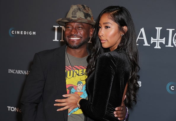 Taye Diggs and Apryl Jones attend the world premiere private screening of "Incarnation" at The Montalban on February 15