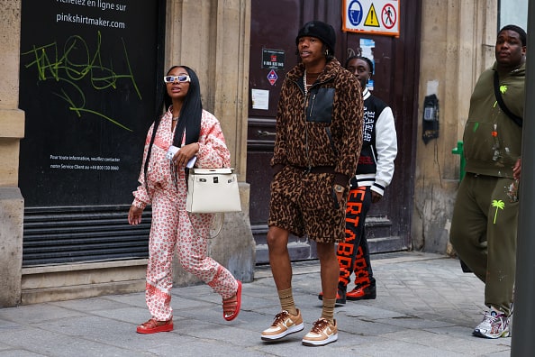 Lil Baby and Jayda Cheaves are seen near the Avenue Montaigne on March 04
