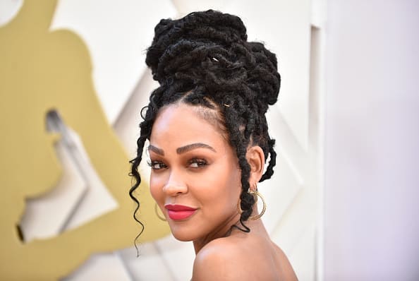 Meagan Good attends the ESSENCE 15th Anniversary Black Women in Hollywood Awards highlighting "The Black Cinematic Universe" at Beverly Wilshire