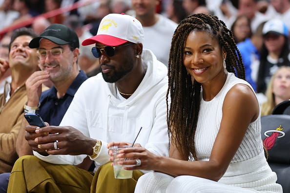 Former Miami Heat player Dwyane Wade and his wife