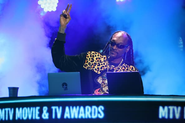 Snoop Dogg as DJ Snoopadelic performs during the 2022 MTV Movie & TV Awards at Barker Hangar on June 05