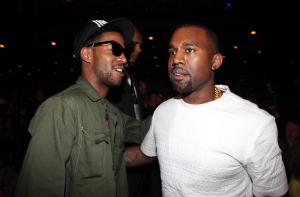 Kid Cudi and Kanye West attend the 2012 BET Awards at The Shrine Auditorium on July 1