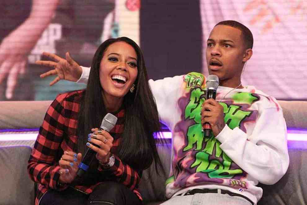 Angela Simmons and Bow Wow on the couch at 106 and Park