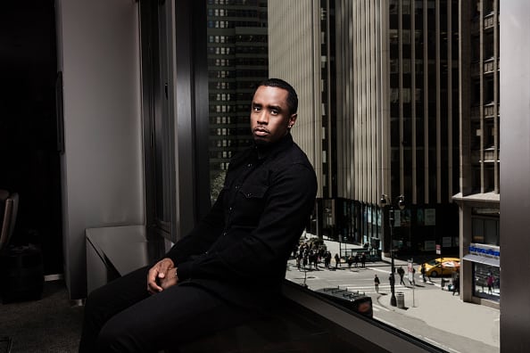 Sean Combs in the Sean Combs Enterprises office at 1440 Broadway on March 30