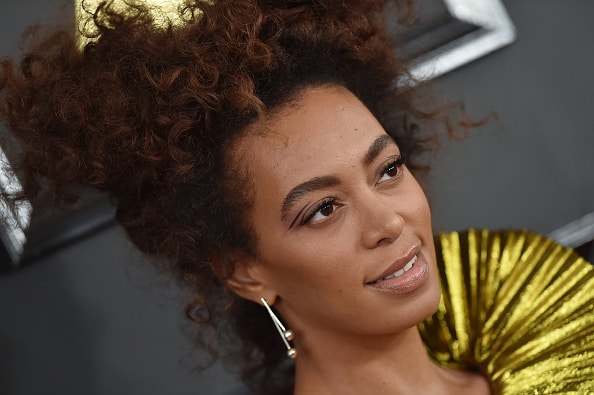 Singer Solange Knowles attends the 59th GRAMMY Awards at STAPLES Center on February 12