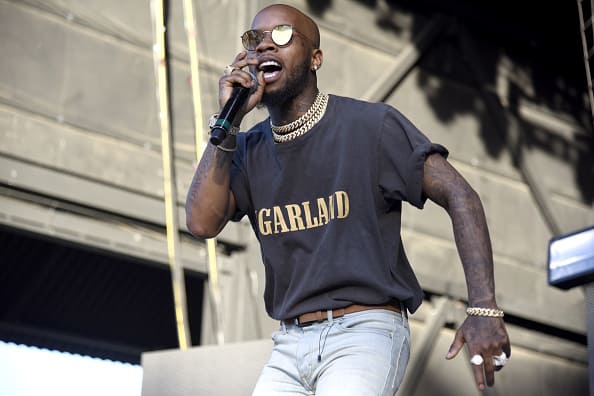 Tory Lanez performs during the "Nobody Safe Tour" at Toyota Amphitheatre on June 14