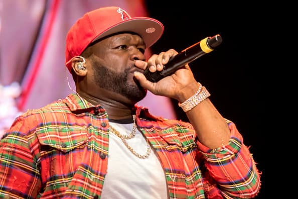 Rapper 50 Cent performs on Day 3 of the RBC Bluesfest on July 8