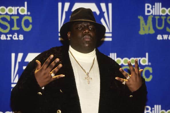 American rapper Notorious BIG (born Christopher Wallace) attends the 1995 Billboard Music Awards