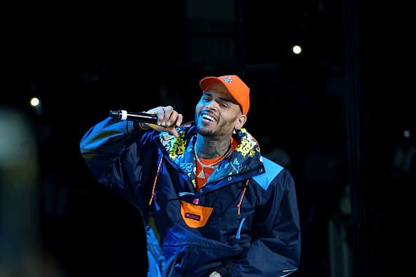 Chris Brown performs onstage at the 2017 Hot for the Holidays concert at Prudential Center on December 14