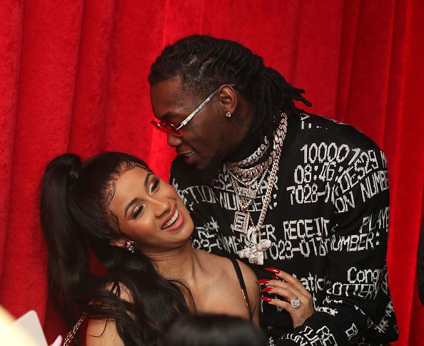 Cardi B and OffSet attend Beats x Migos x Grammy Event at Milk Studios on January 26