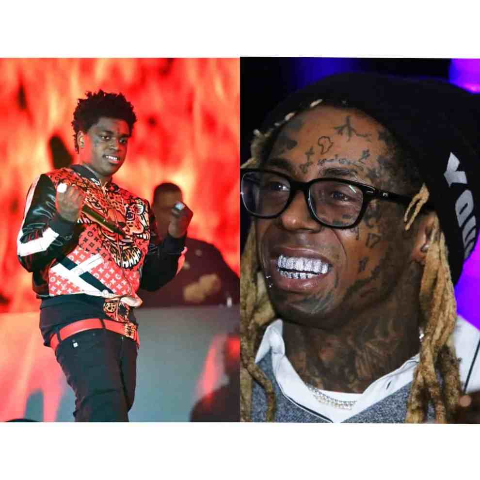Side by side of Kodak Black and Lil Wayne