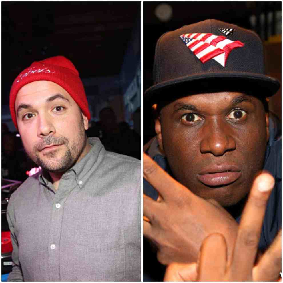 Peter Rosenberg on the left and jay electronica on the right