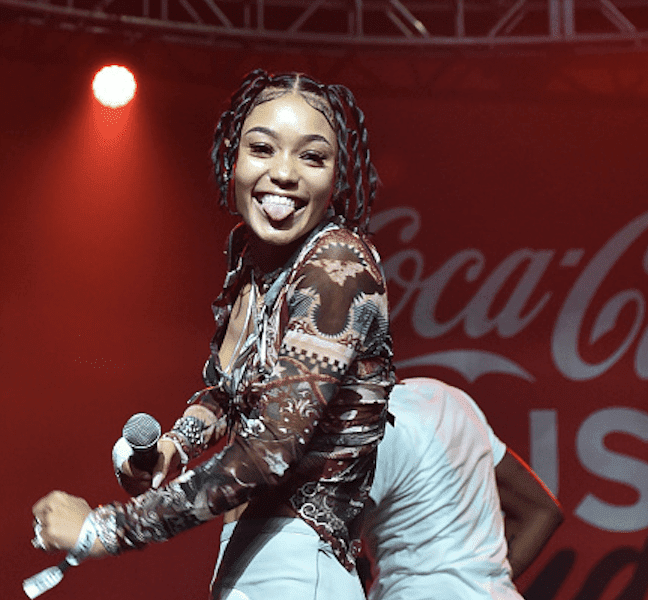 Coi Leray performs onstage at the Coca-Cola Music Stage during the BET Experience at Los Angeles Convention Center on June 22