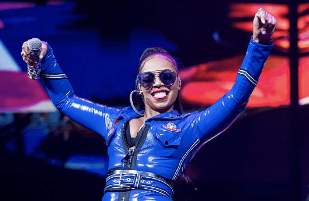 Ashanti performs during the Millennium Tour at Little Caesars Arena on October 10