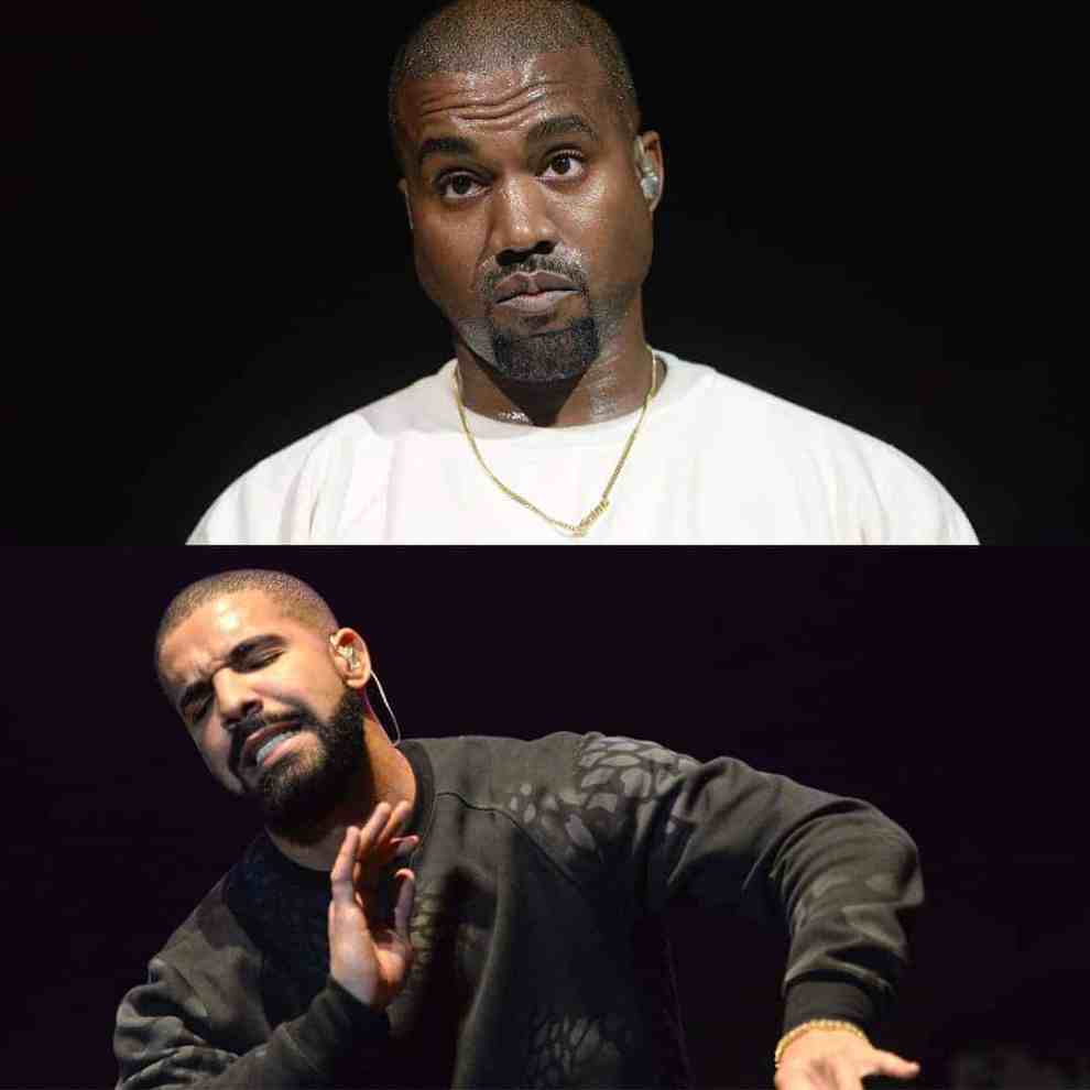 Kanye West and Drake Split image