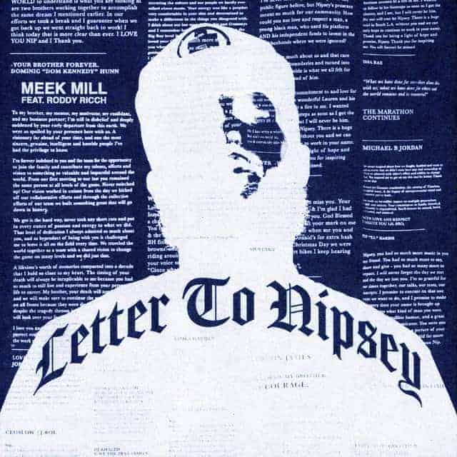 Letter To Nipsey - Meek Mill featuring Roddy Ricch