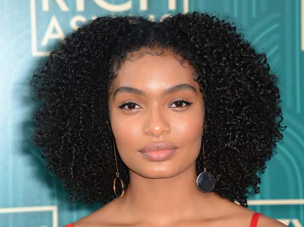 Yara Shahidi on the red carpet for the premier of Crazy Rich Asians