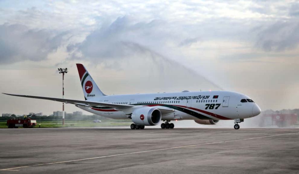 A plane getting ready to take off