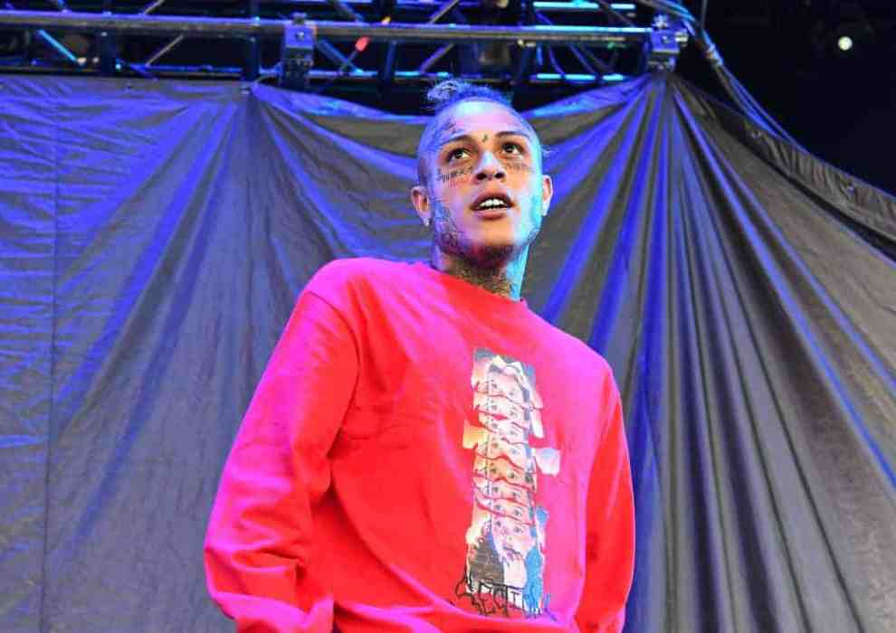 20-year-old rapper Lil Skies on stage about to perform.