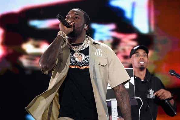 Meek Mill performing.