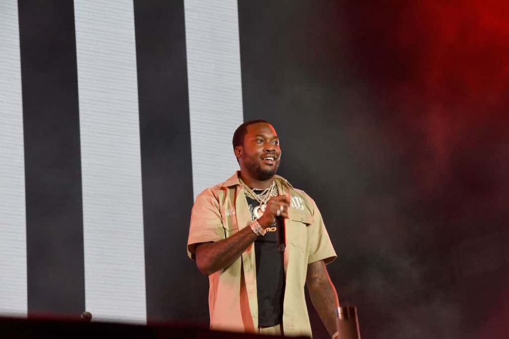 Meek Mill performing on stage