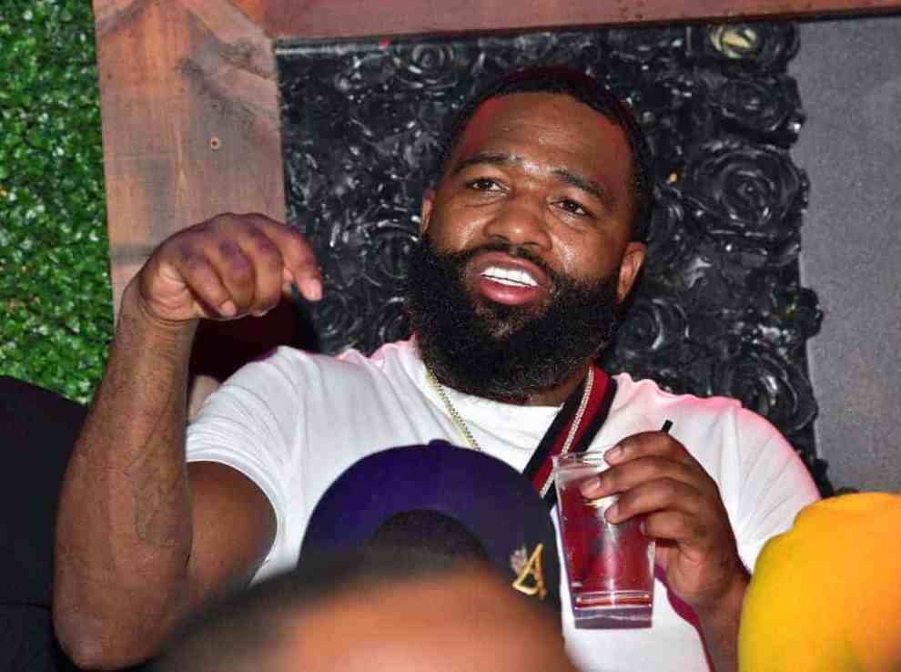 Adrien Broner attends Aubrey & The Three Migos tour after party at Rosebar Lounge on September 13