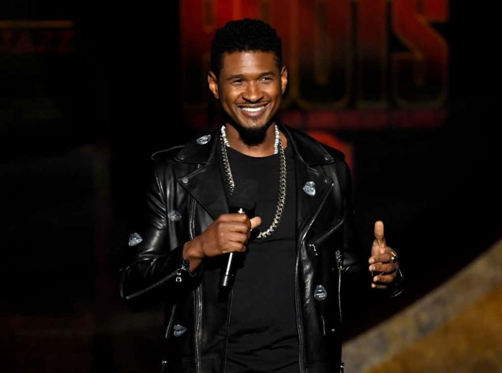 Usher speaks onstage at Q85: A Musical Celebration for Quincy Jones