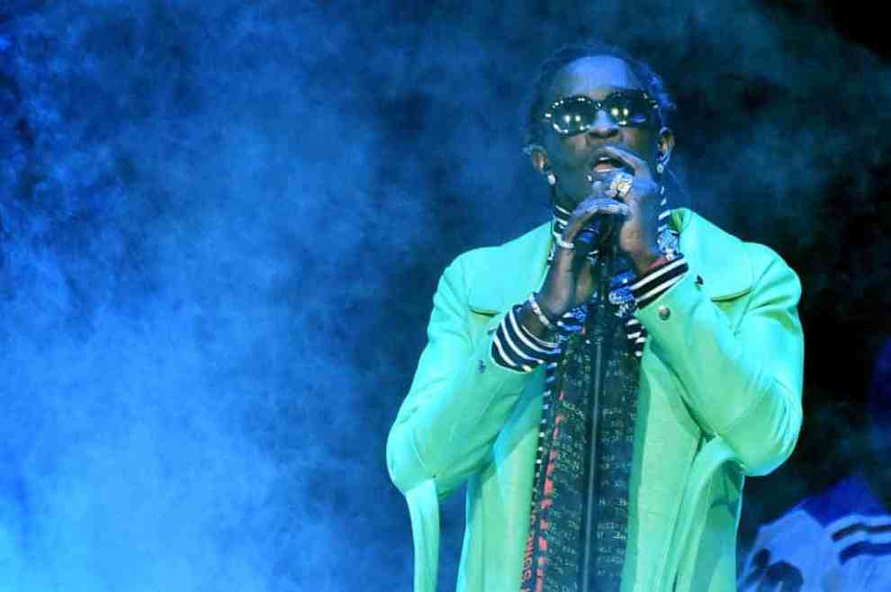 Young Thug performs onstage at J. Cole In Concert at Madison Square Garden on October 1