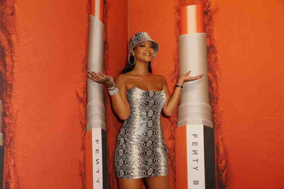 Rihanna attends the Fenty Beauty by Rihanna Anniversary Event at Overseas Passenger Terminal on October 3