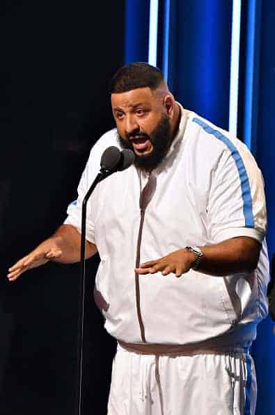 DJ Khaled speaking on stage