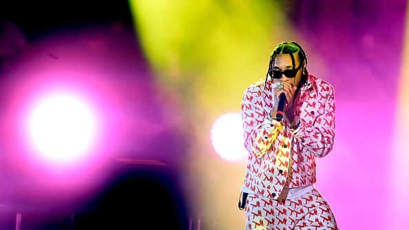 Tyga performing on stage