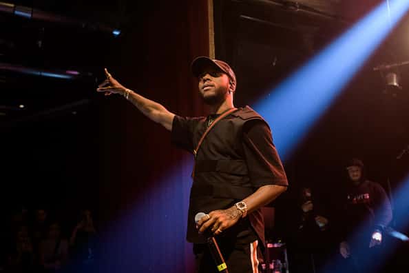 Rapper 6lack performs live on stage during a concert at Festsaal Kreuzberg on October 24