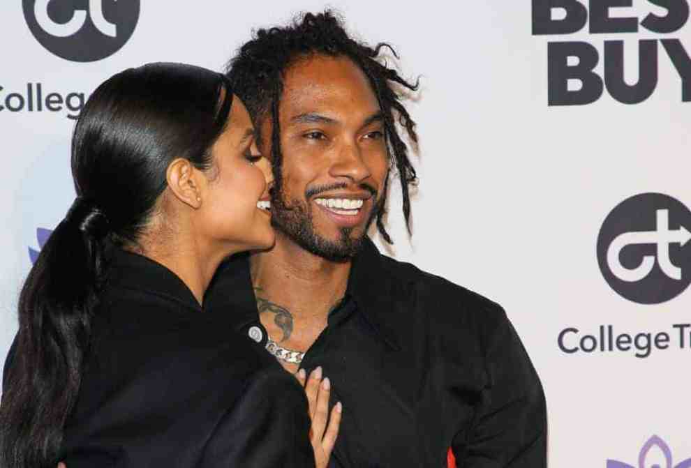 Nazanin Mandi and Miguel attend the Eva Longoria Foundation Dinner Gala held at Four Seasons Hotel Los Angeles at Beverly Hills