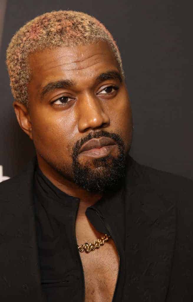 Kanye West wearing all black