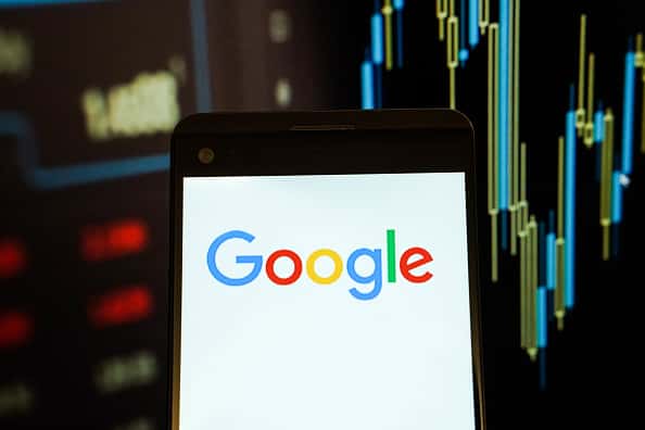 Google logo on phone