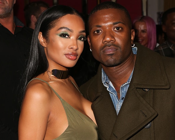Rapper Ray J (R) and his Wife Princess Love (L) attend Tyga's Birthday celebration at Delilah on November 19