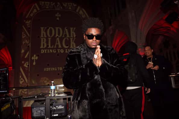 Kodak Black attends the Kodak Black "Dying To Live" Album Listening Party at Harlem Parish on December 12
