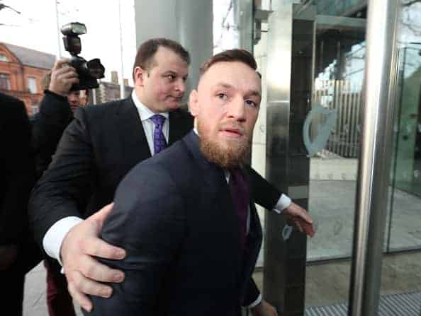 Conor McGregor arrives at Dublin District Court where he is charged with motoring offences