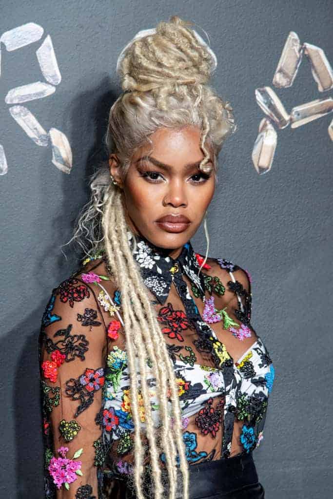 Teyana Taylor attends the the Versace fall 2019 fashion show at the American Stock Exchange Building in lower Manhattan on Decem