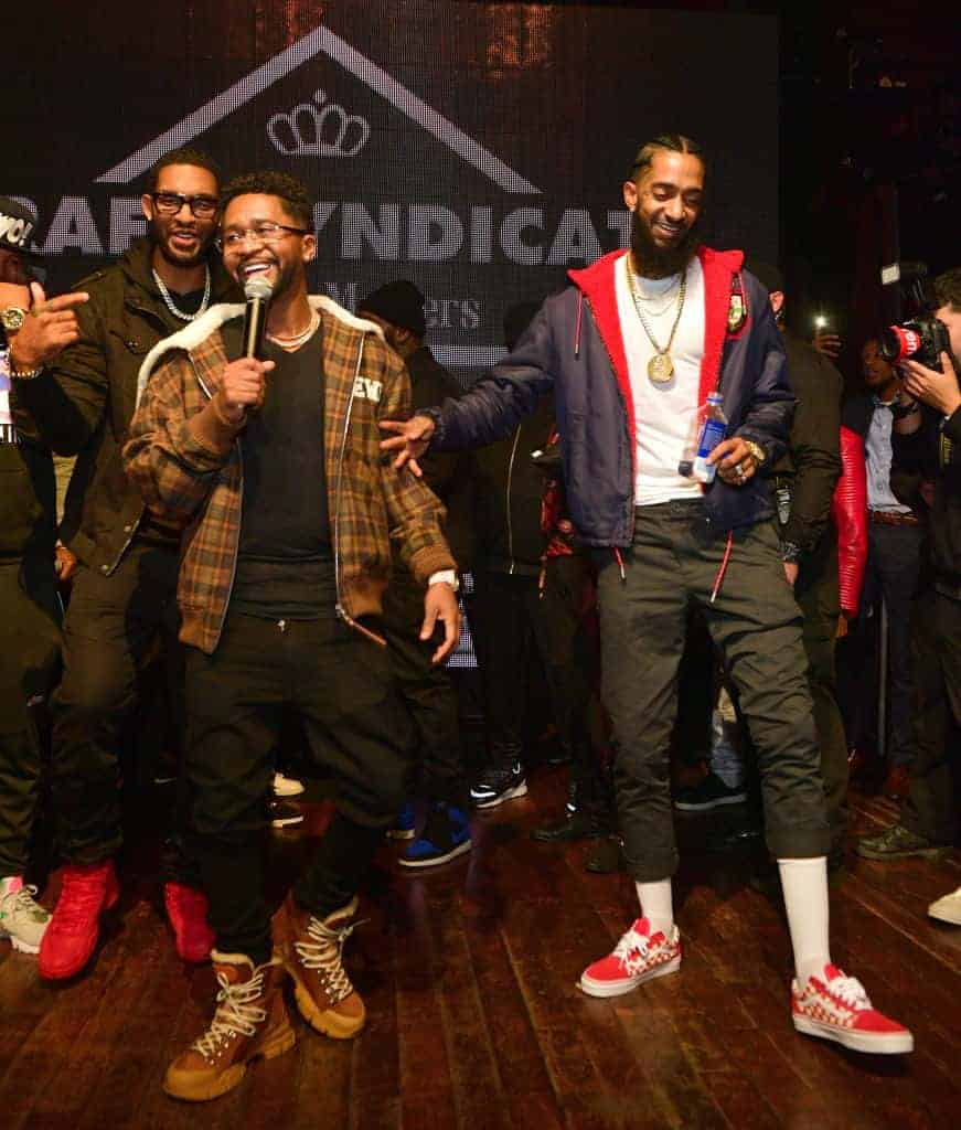 Zaytoven and Nipsey Hussle on stage