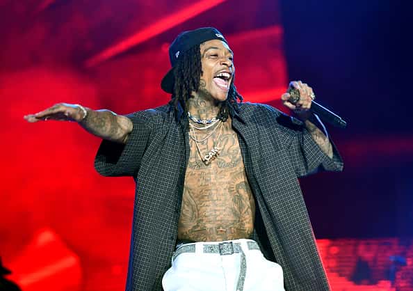 Wiz Khalifa on stage.