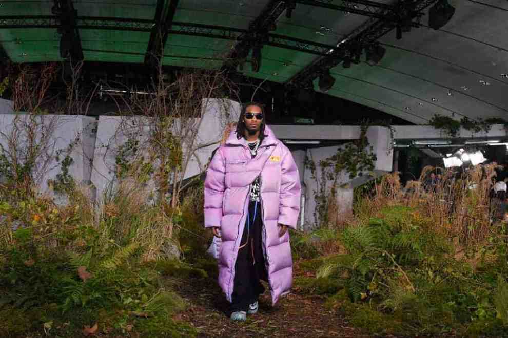 Rapper Offset walks the runway during the Off-White Menswear Fall/Winter 2019-2020 show as part of Paris Fashion Week on January