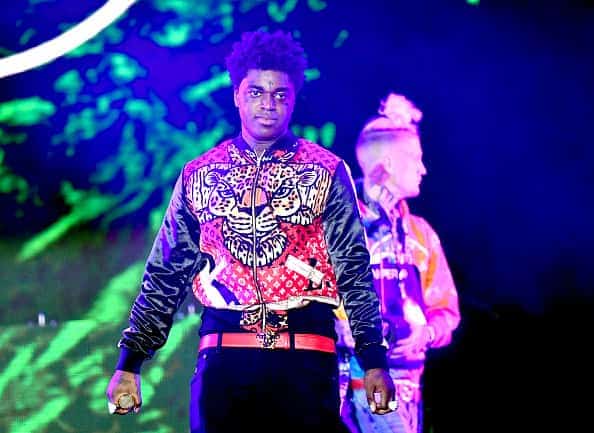 Rapper Kodak Black performs onstage during day 2 of Rolling Loud Festival at Banc of California Stadium on December 15