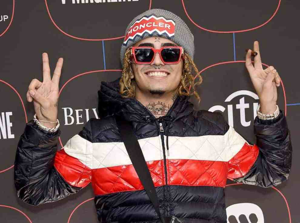 Lil Pump arrives at the Warner Music Group Pre-Grammy Celebration at Nomad Hotel Los Angeles on February 7