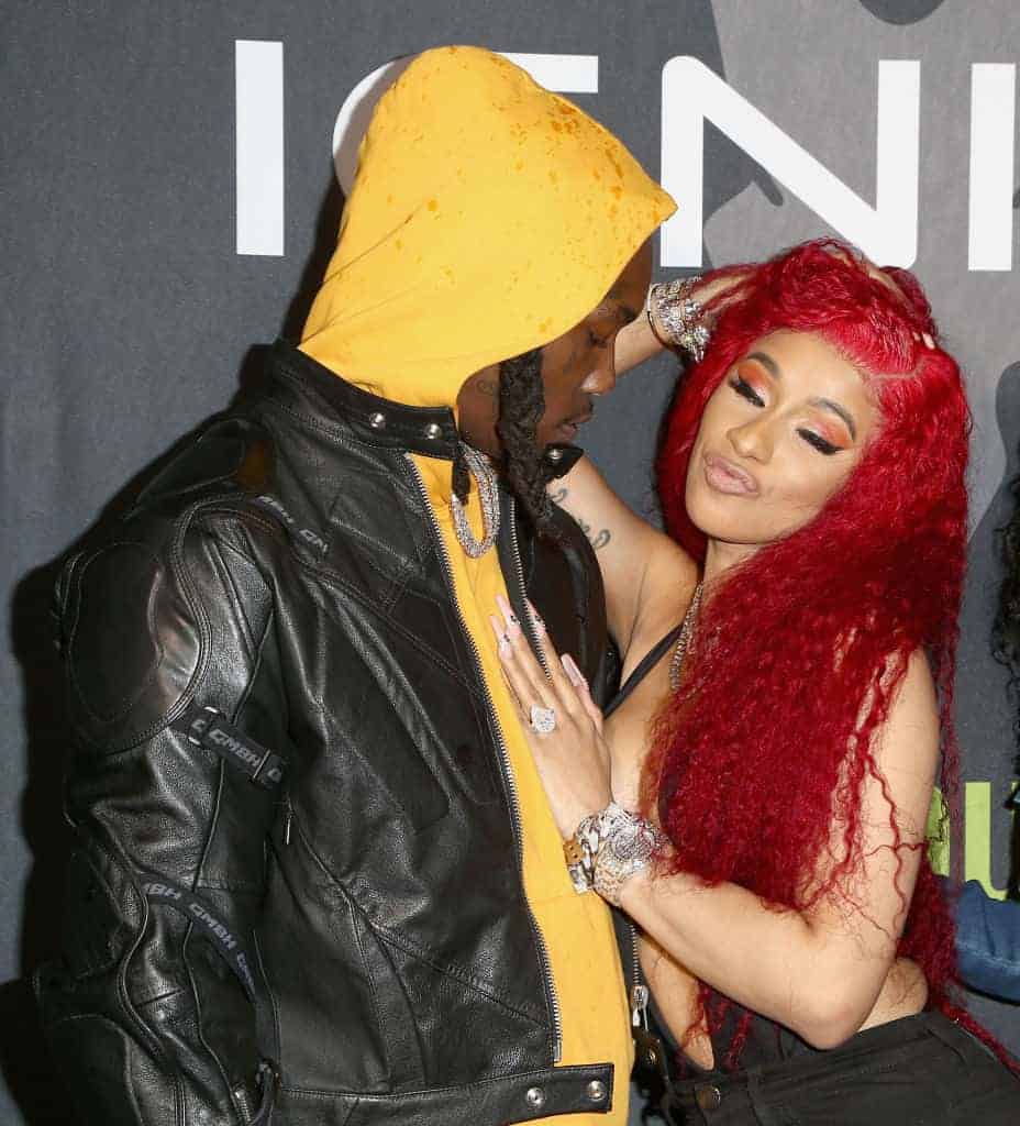 Offset and Cardi B attend Ignite's Angels and Devils Pre-Valentine's Day Party on February 13