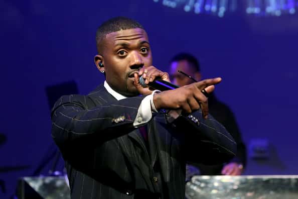 FEBRUARY 08: Ray J speaks on stage during BET music showcase Grammy Awards weekend at NeueHouse Hollywood on February 08