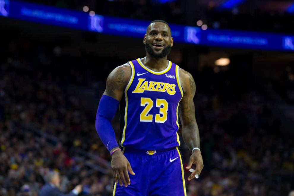 LeBron James in his Lakers uniform