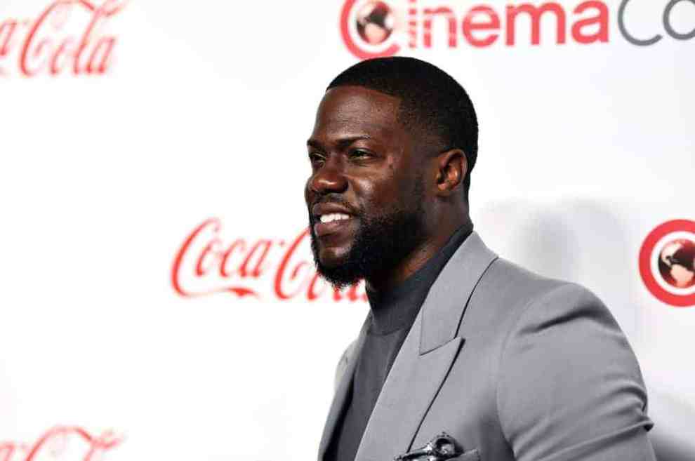 Kevin Hart wearing grey suit