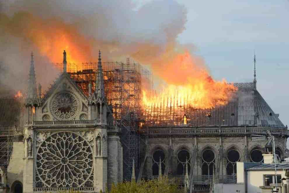 Notre Dame Cathedral engulfed in flames